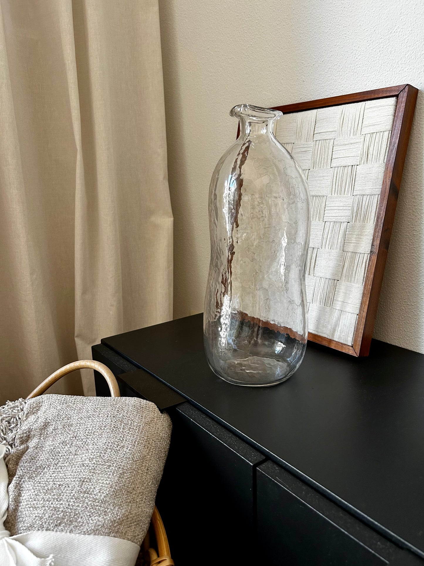 Glazen langwerpige vaas Mees