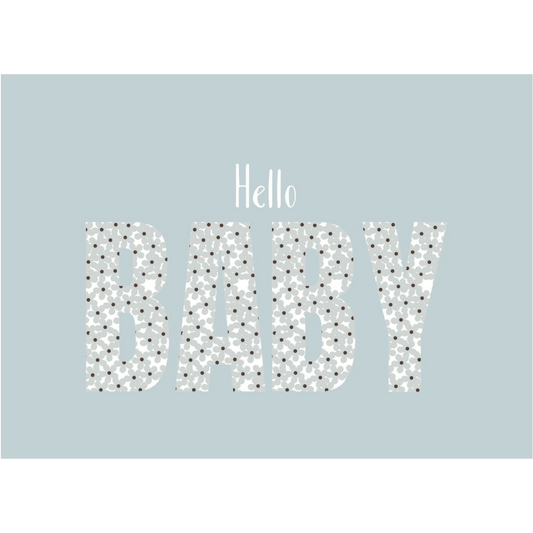 Wenskaart | Hello baby jongen
