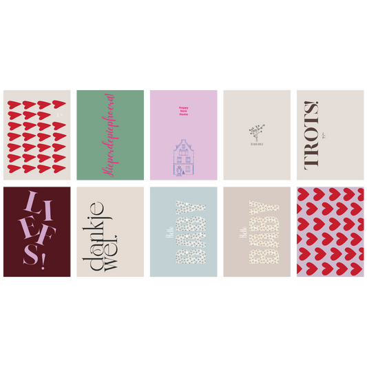 Set wenskaarten 10x